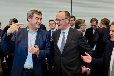CSU-Chef Markus Söder und der designierte Kanzler Friedrich Merz