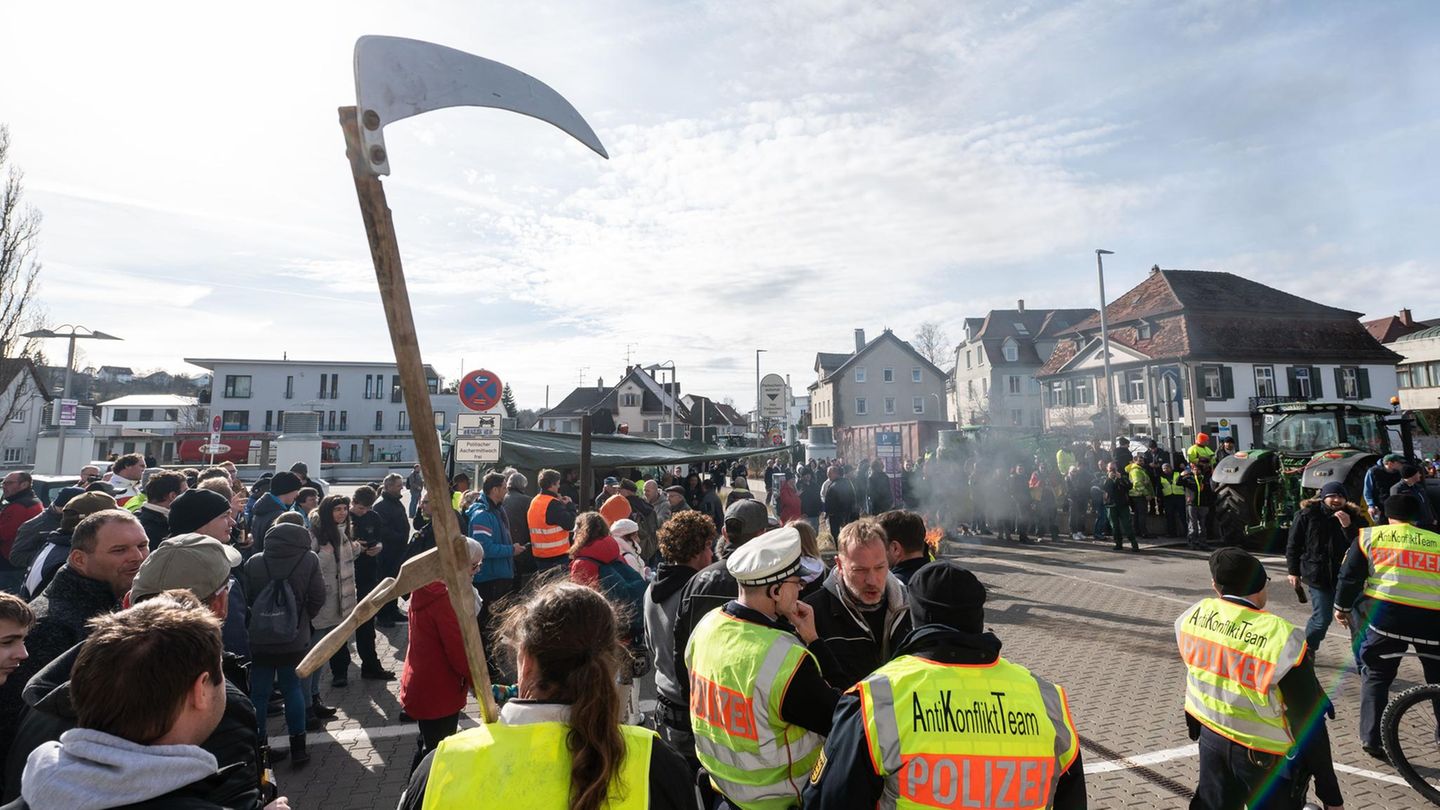 Biberach im Februar 2024: Die Krawalle am Rande des politischen Aschermittwochs der Grünen sorgten für bundesweites Aufsehen
