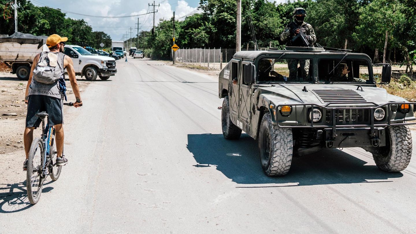 Das mexikanische Militär im Baugebiet