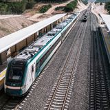 Der Maya-Zug fährt in den Bahnhof von Campeche City ein