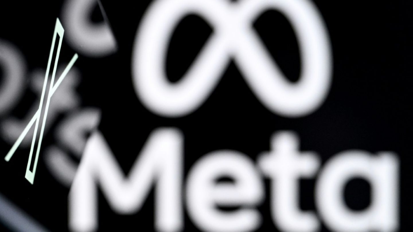 Logos von X und Meta