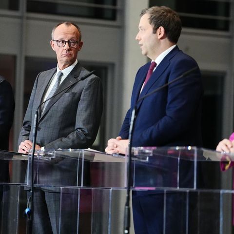 Groko explorer Söder, Merz, Klingbeil, Esken (from left):
