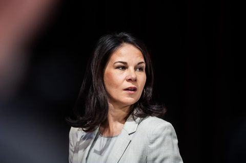 Annalena Baerbock (Bündnis 90/Die Grünen) bei einer Veranstaltung des Deutschen Gewerkschaftsbunds