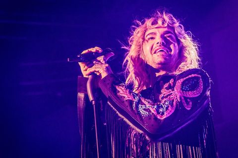 Tokio Hotel, hier Sänger Bill Kaulitz bei einem Konzert im Jahr 2023