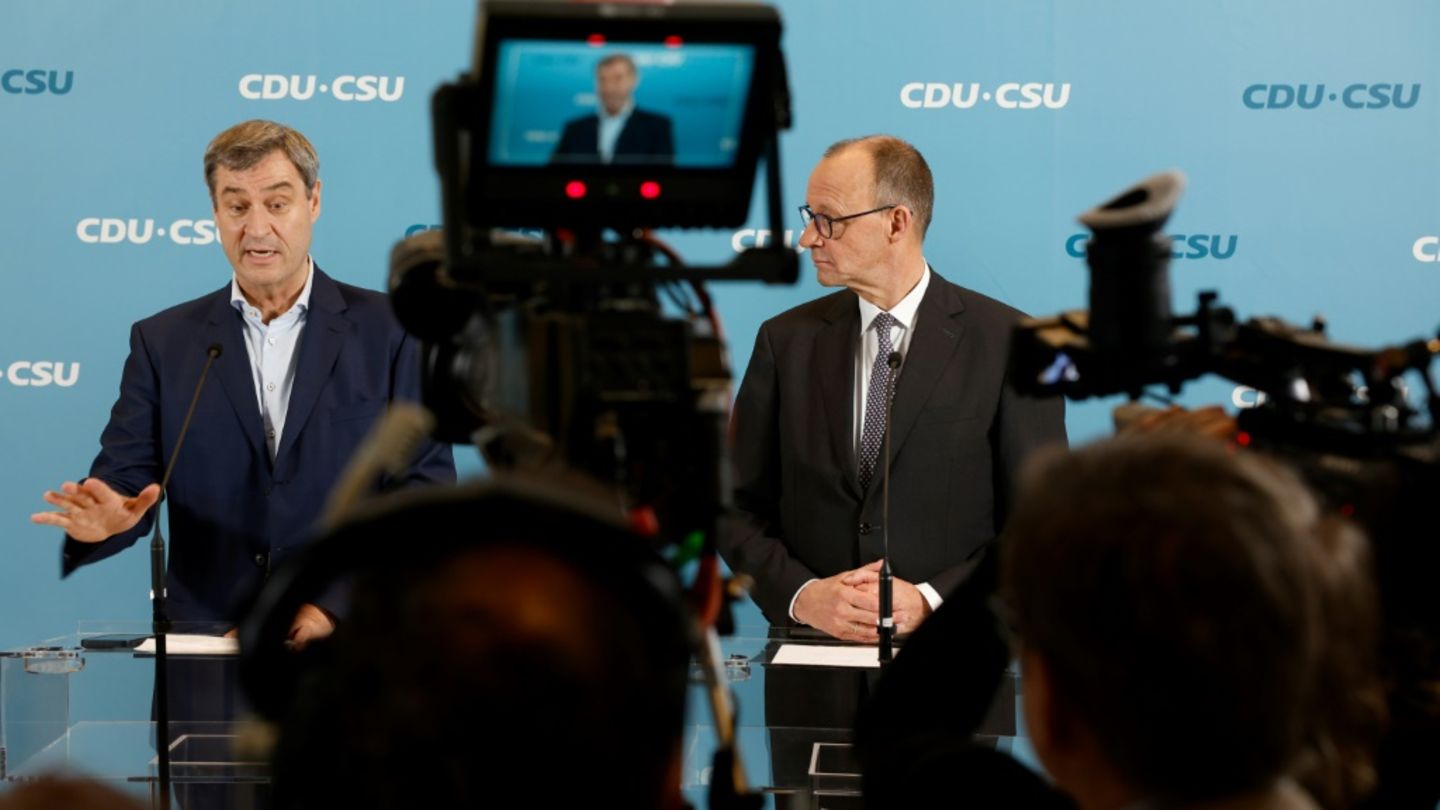 Markus Söder (links) und Friedrich Merz