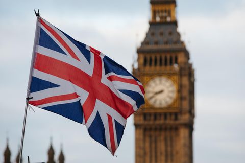 Flagge von Großbritannien, im Hintergrund der Big Ben – Symbolfoto für ETA