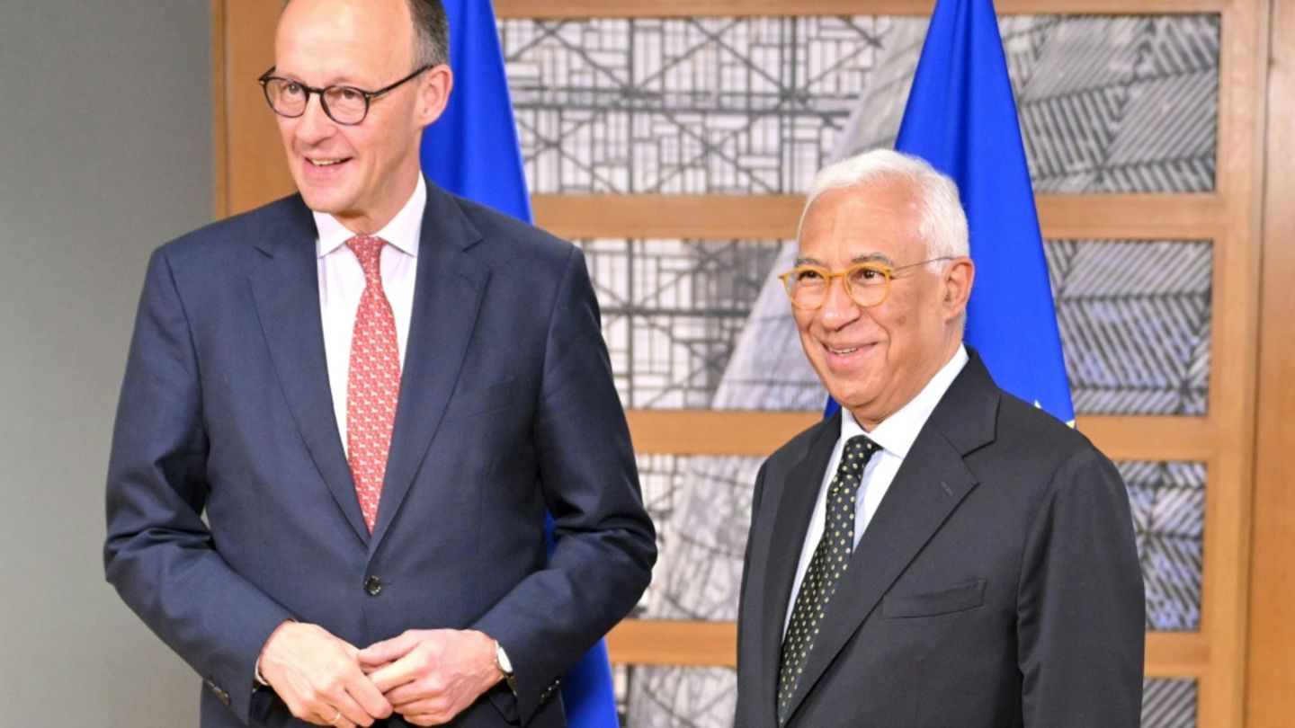Vor Ukraine-Krisengipfel: EU-Ratspräsident Costa empfängt Merz in Brüssel