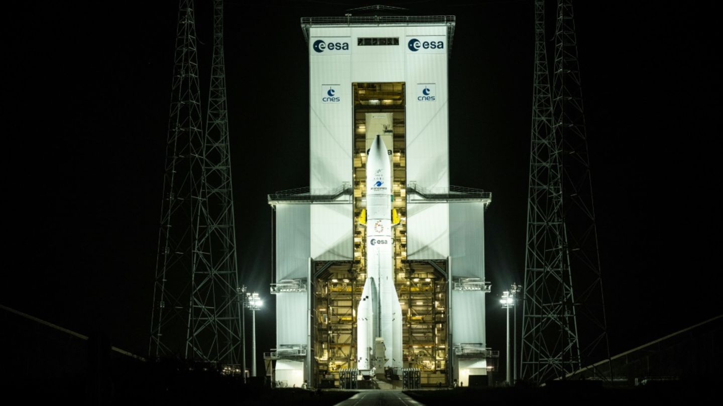 Die Ariane-6-Rakete am Weltraumbahnhof Kourou