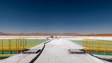 Verdunstungsbecken in der Atacama-Wüste