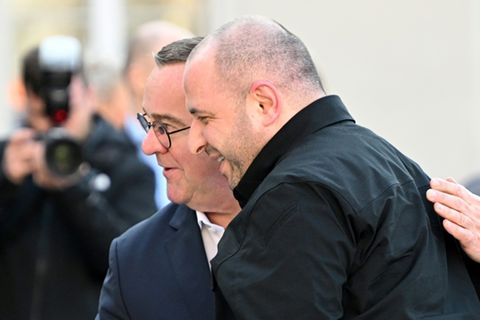 Pistorius (l.) und sein ukrainischer Kollege Umerow