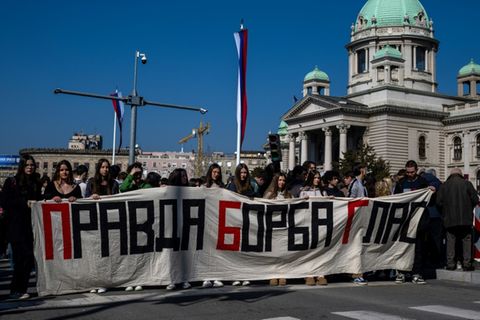 Demonstration in Belgrad