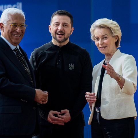 Europa: Costa und von der Leyen empfangen Ukraines Präsident Selenskyj als Gast des EU-Gipfels