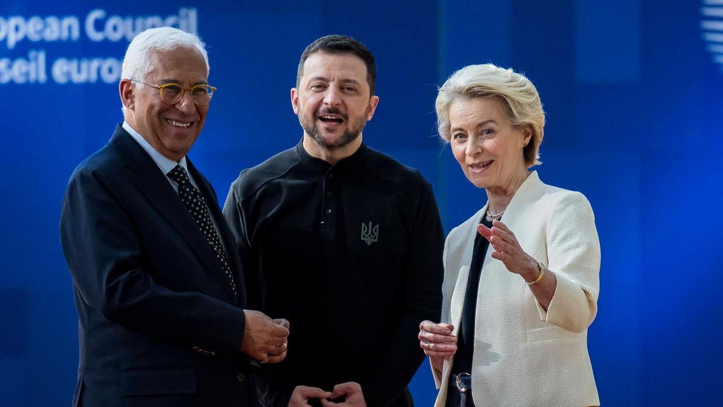 Europa: Costa und von der Leyen empfangen Ukraines Präsident Selenskyj als Gast des EU-Gipfels