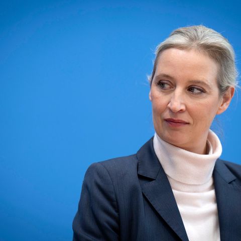 AfD-Chefin Alice Weidel bei einer Pressekonferenz (Archivbild)
