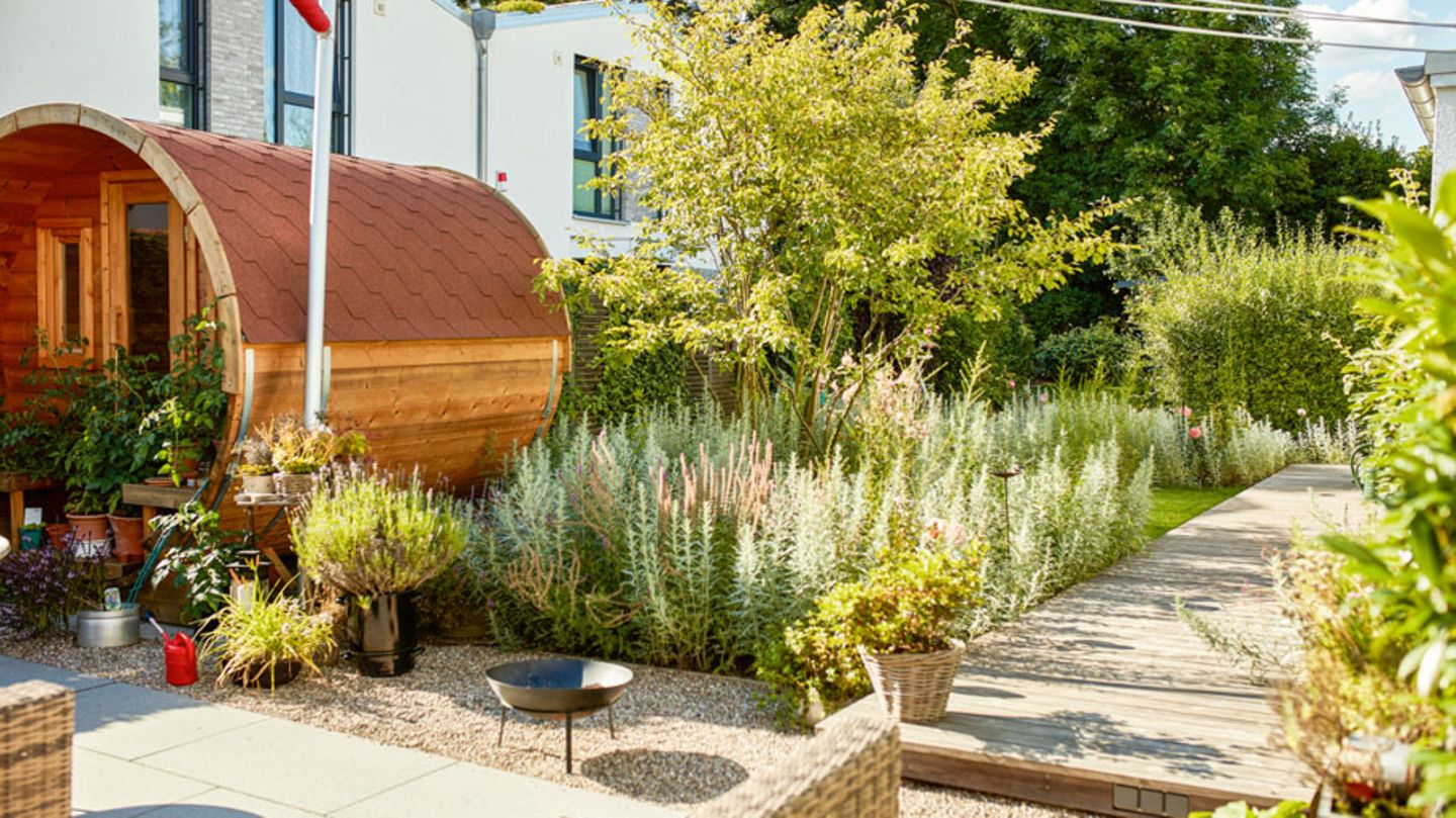 Garten des Jahres Fasssauna