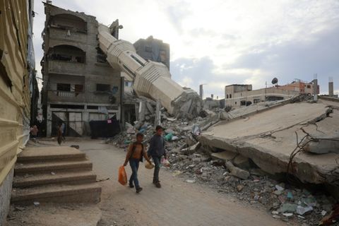 Großflächige Zerstörung im Gazastreifen durch den Krieg