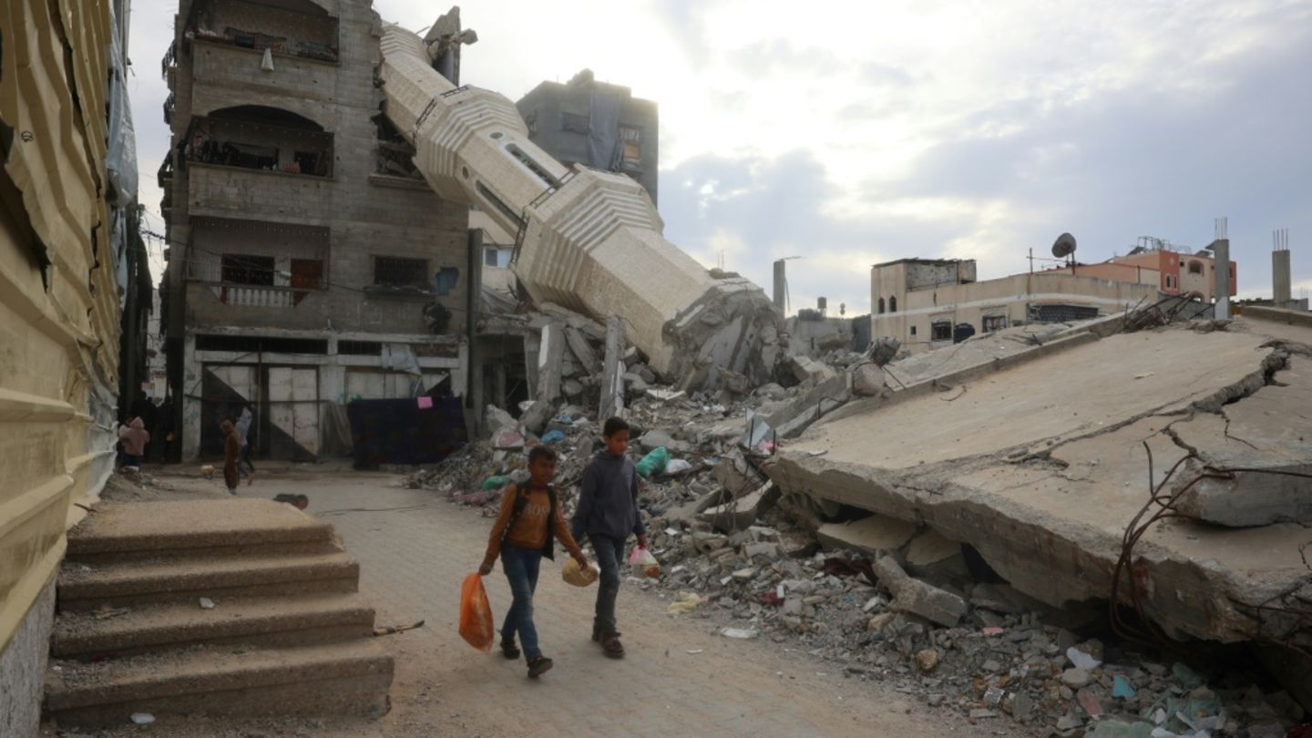 Großflächige Zerstörung im Gazastreifen durch den Krieg