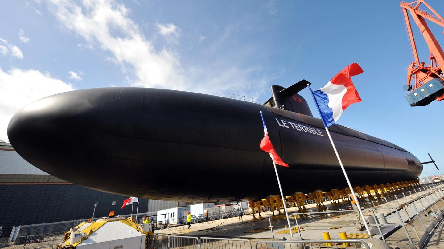 Atom-U-Boot Frankreich Das französische Atom-U-Boot "Le Terrible"