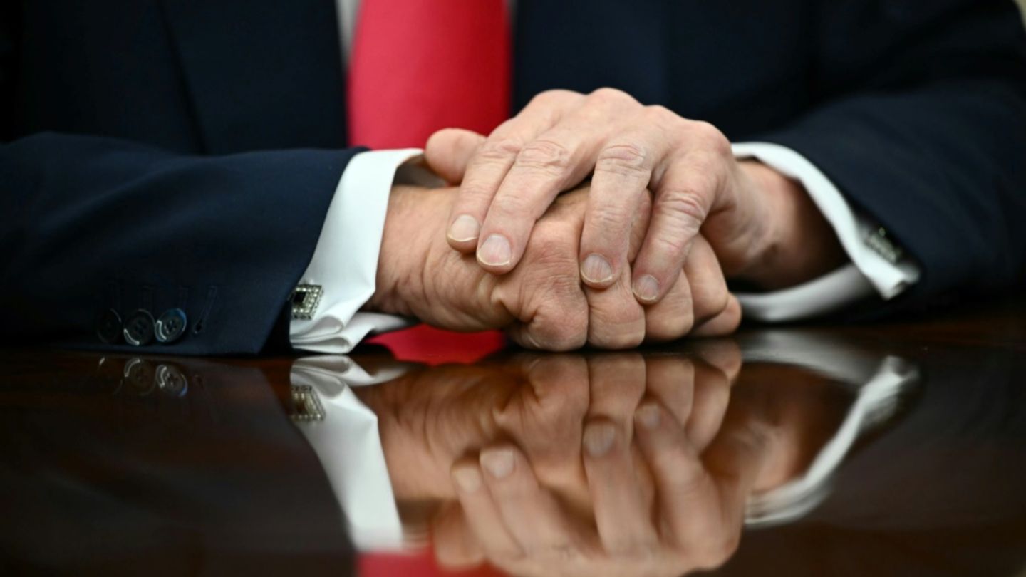Die Hände des US-Präsidenten