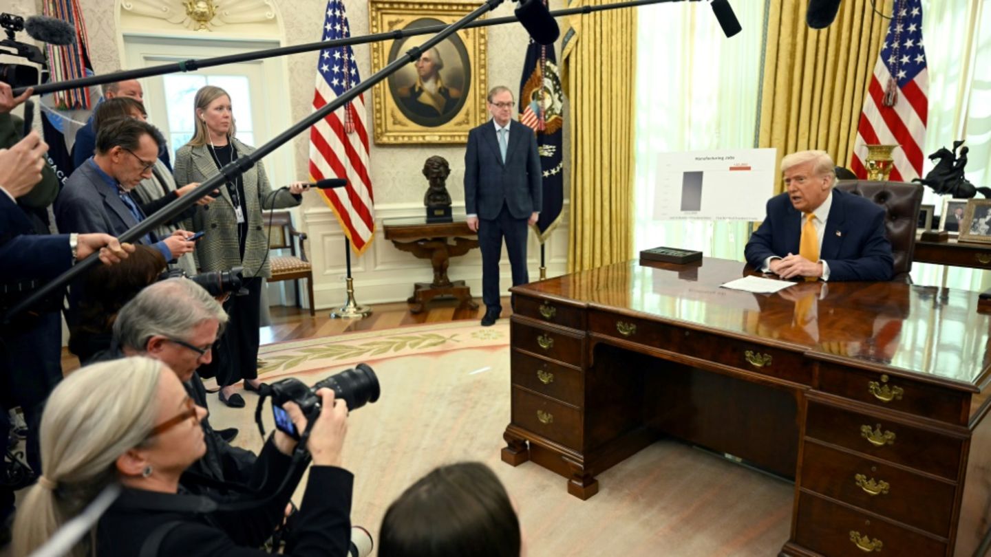 US-Präsident Donald Trump bei seiner Pressekonferenz