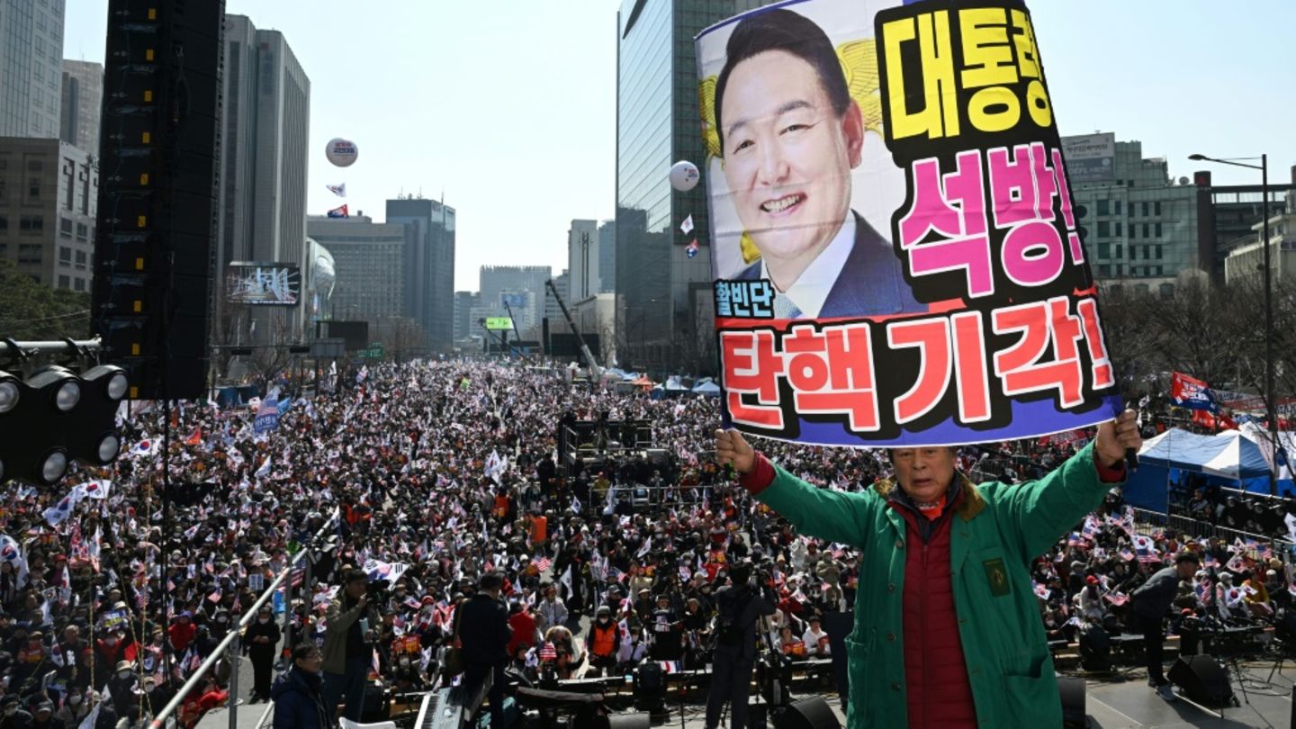 Yoon-Unterstützer in Seoul
