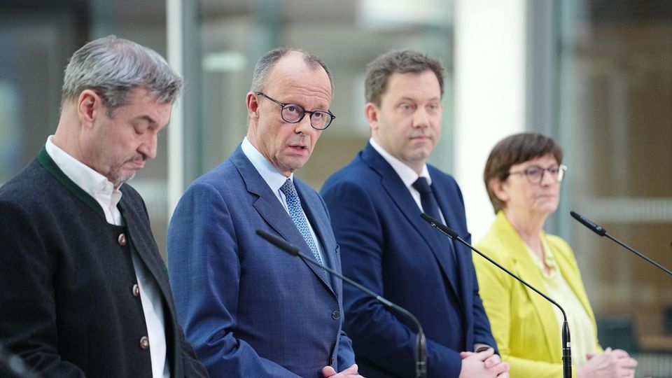 Wirtschaft, Migration & Co.: Einigung in Sondierungsgesprächen: Das Statement von Merz in voller Länge
