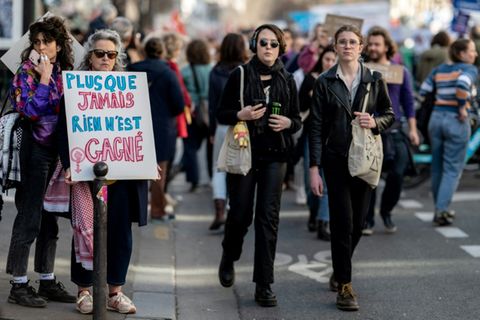 Protest zum Frauentag in Paris