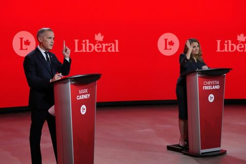 Chrystia Freeland und Mark Carney im Februar