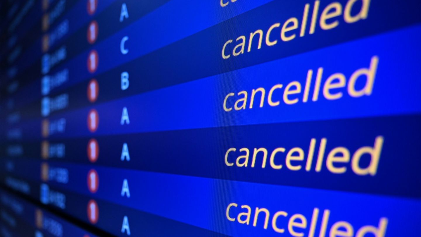 Annullierte Flüge während eines früheren Streiks