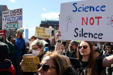 Demonstranten in New York