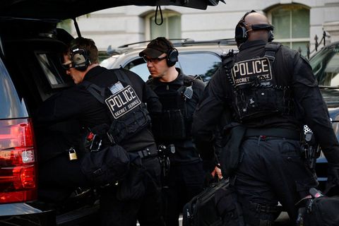 Beamte des Secret Service nach einem Einsatz