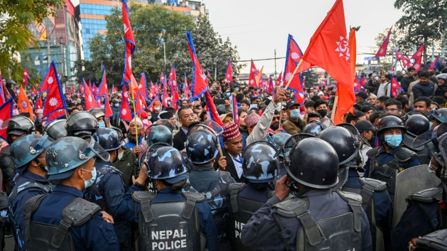 Empfang für den ehemaligen König in Kathmandu