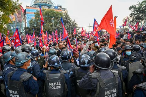 Empfang für den ehemaligen König in Kathmandu