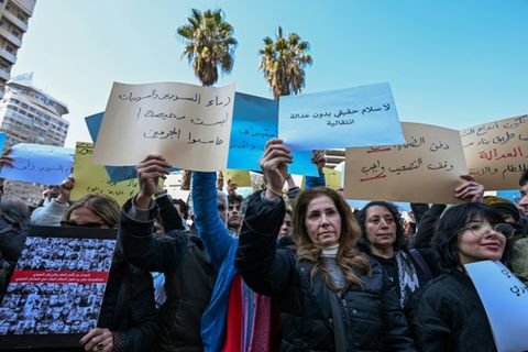 Protestierende in Damaskus