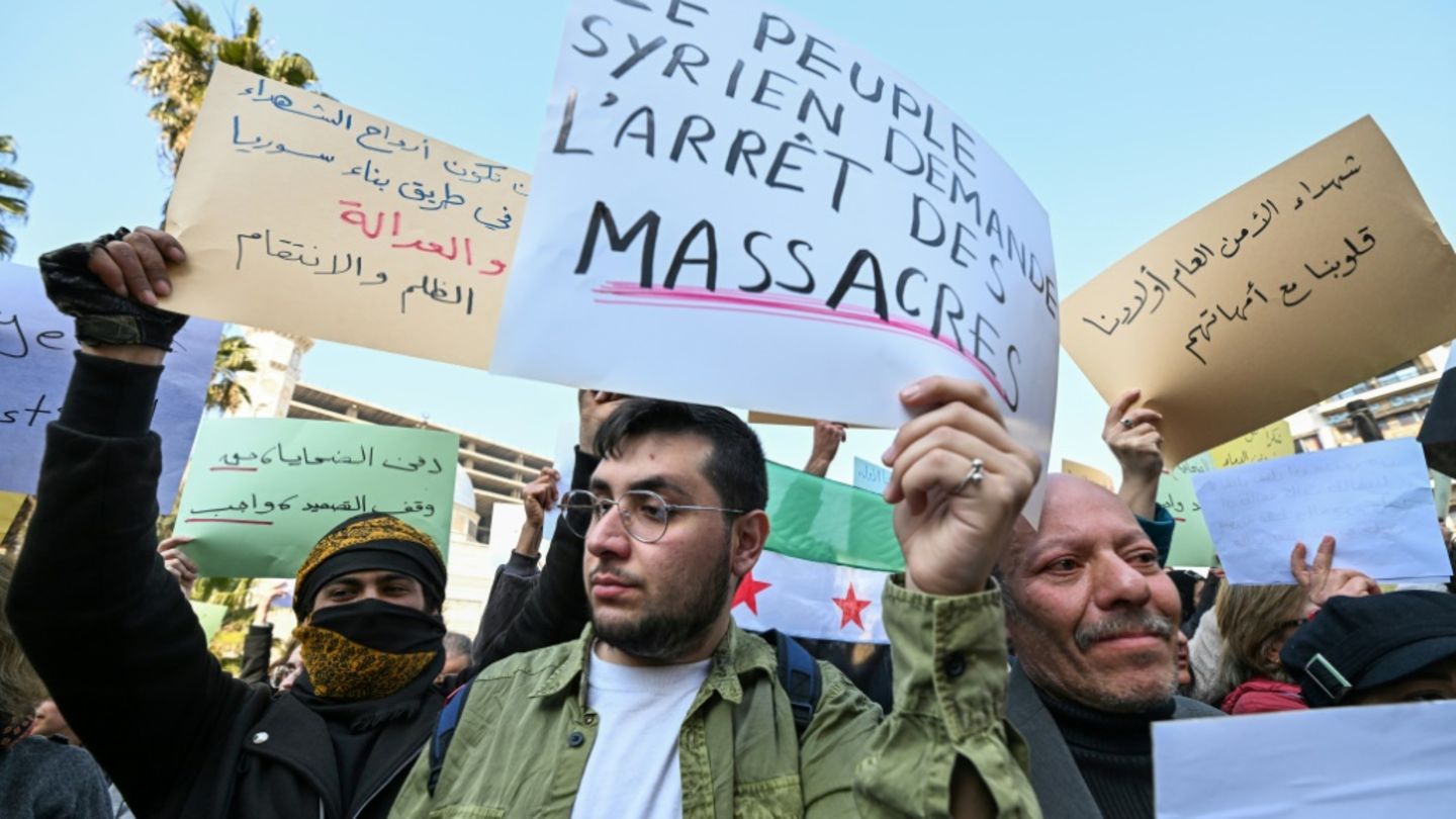 Demonstranten in Damaskus