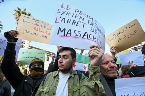 Demonstranten in Damaskus