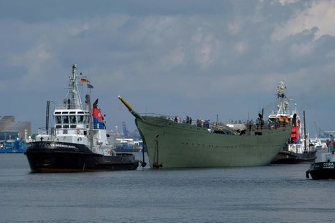 "Gorch Fock" während der Generalsanierung 2019