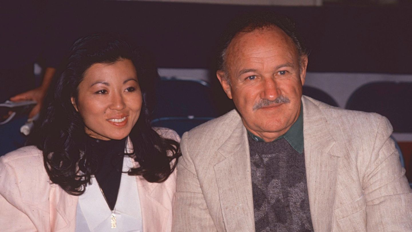 Gene Hackman und Ehefrau Betsy Arakawa im November 1989