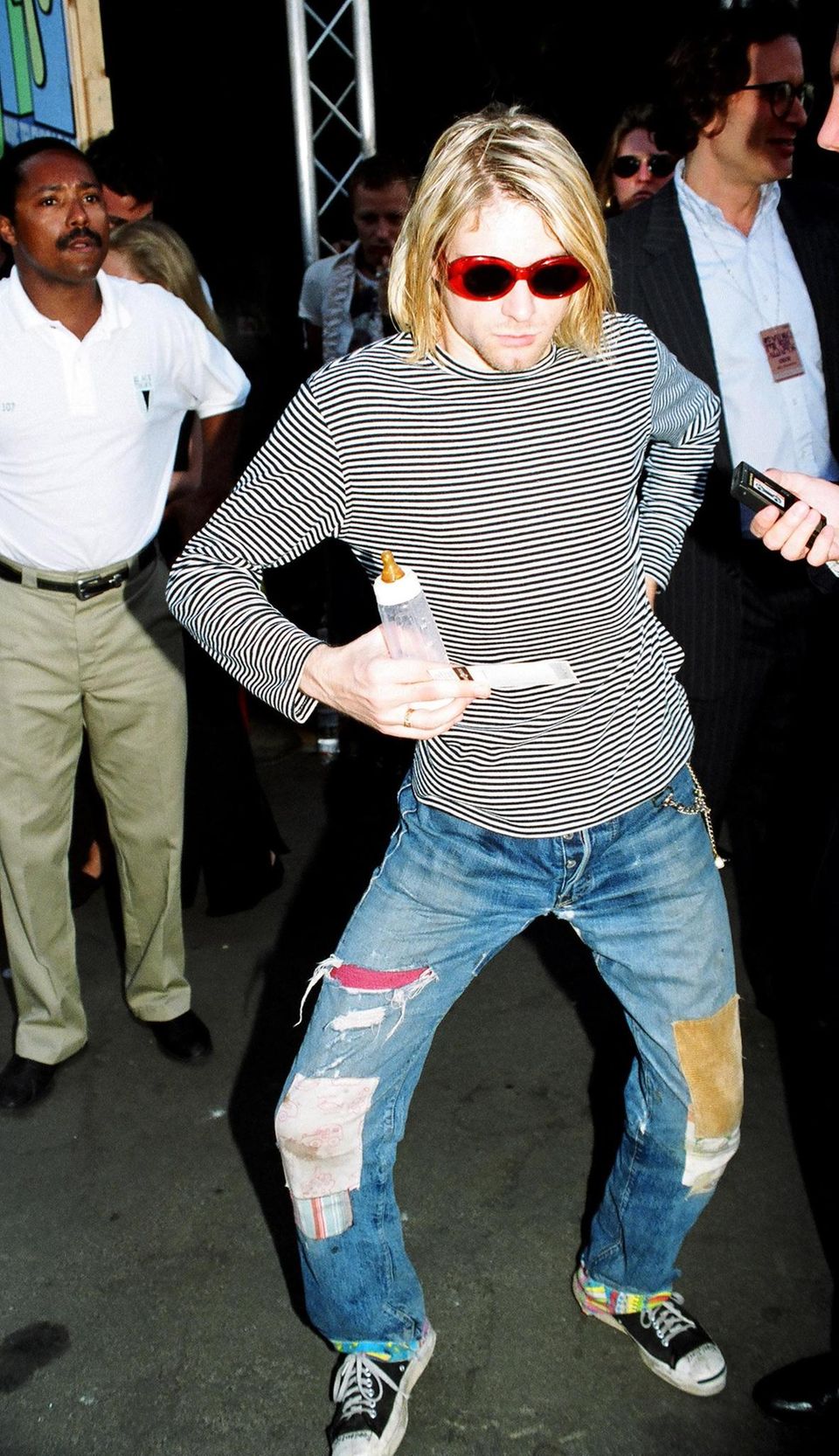 Kurt Cobain in Jeans aus Musikvideo