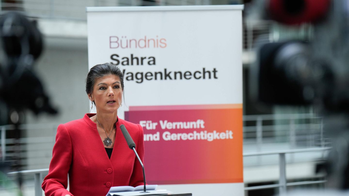 Pressekonferenz, Bündnis Sahra Wagenknecht (BSW)