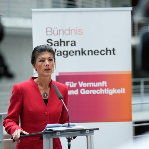 Pressekonferenz, Bündnis Sahra Wagenknecht (BSW)