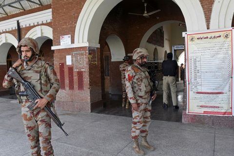 Pakistanische Paramilitärs in dem Bezirk Sibi