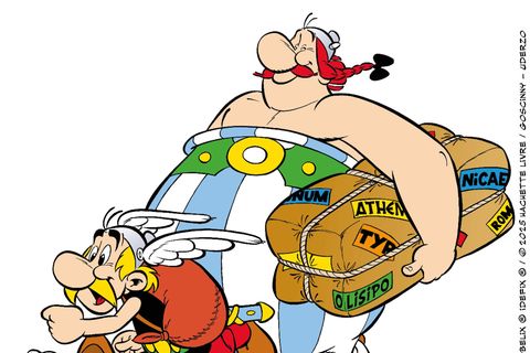 Asterix und Obelix haben ihr Reisegepäck schon geschnürt