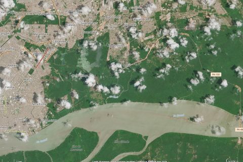 Satellitenbild der Stadt Belem mit Baustelle