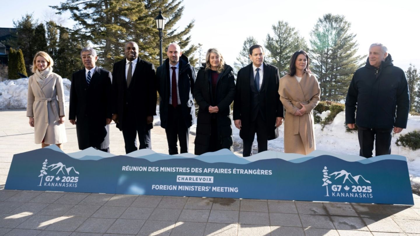 Diplomats at the G7 meeting in Charlevoix, Canada on March 13, 2024.
From L to R, EU foreign policy chief Kaja Kallas, Japanese