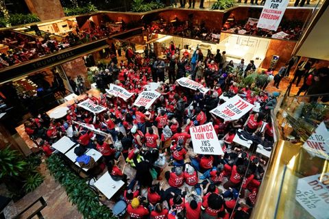 Pro-palästinensischer Protest im Trump Tower in New York