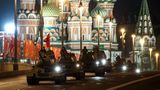 Panzer üben in Moskau, Russland für eine Militärparade