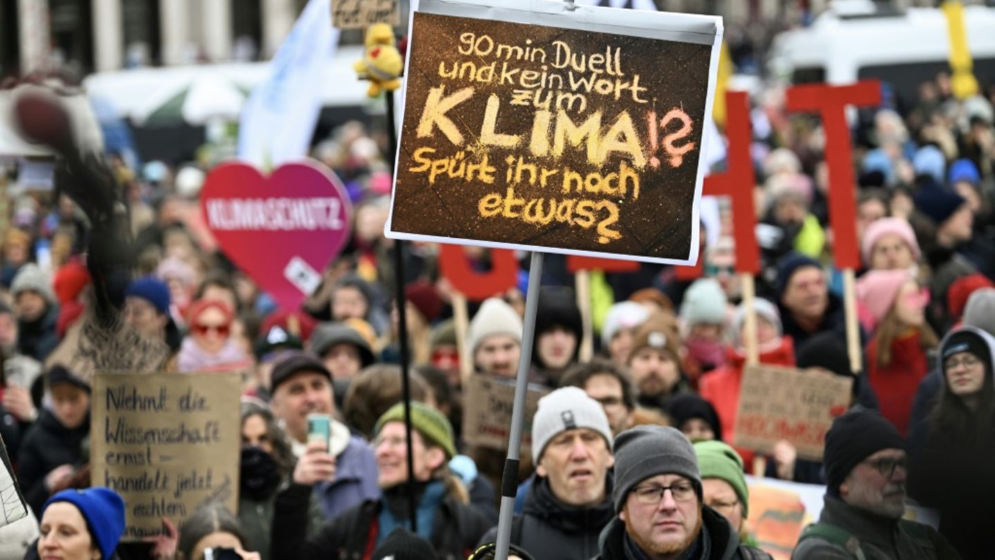 Klimademonstration im Wahlkampf