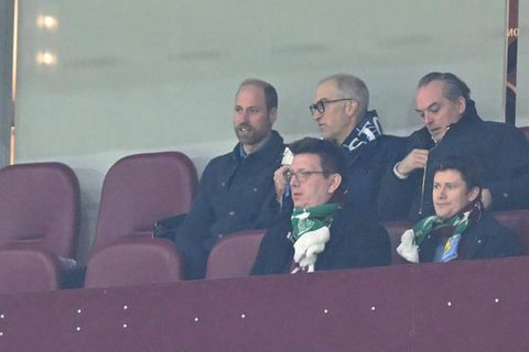 Prince William  (l.) bei einem Aston Villa-Spiel im Januar