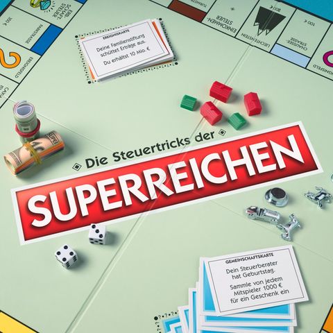 Steuern: Illustration Monopolyfeld der Superreichen